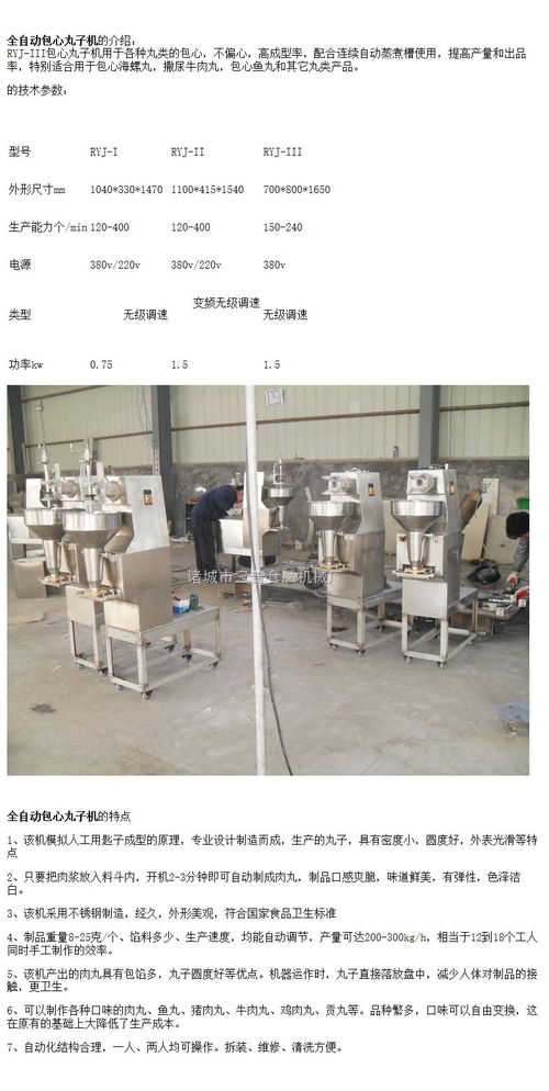 ryj iii 全自动包心丸子机 诸城市三普食品机械厂